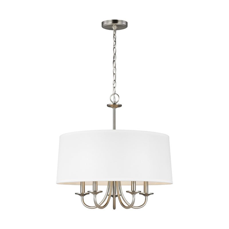 Generation Lighting 3320205EN-962 Five Light Chandelier, Brushed Nickel