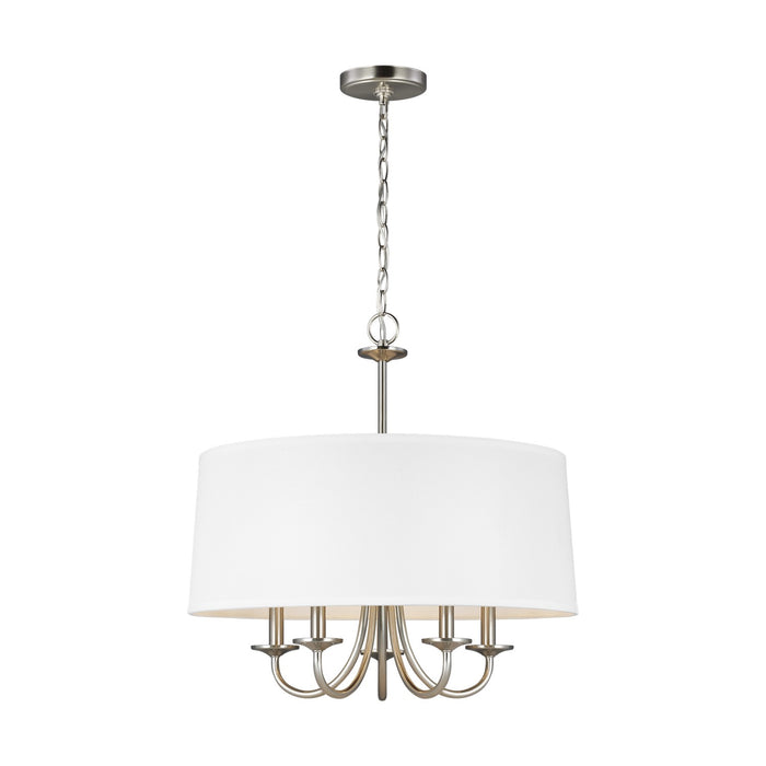 Generation Lighting 3320205EN-962 Five Light Chandelier, Brushed Nickel