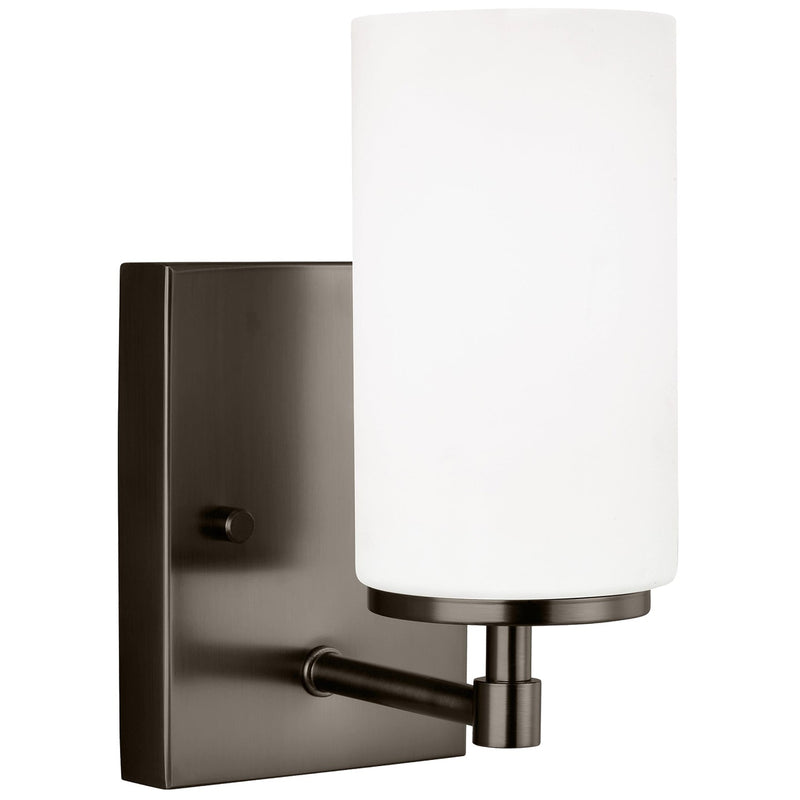Generation Lighting 4124601EN3-778 One Light Wall / Bath Sconce, Brushed Oil Rubbed Bronze