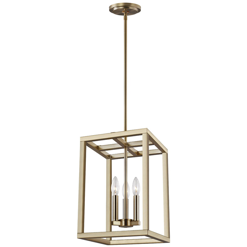 Generation Lighting 5134503-848 Three Light Hall / Foyer Pendant, Satin Brass