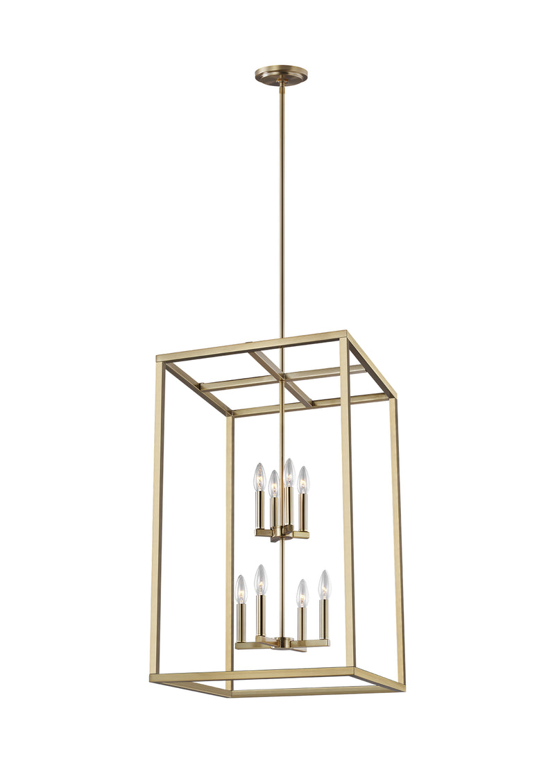 Generation Lighting 5134508-848 Eight Light Hall / Foyer Pendant, Satin Brass