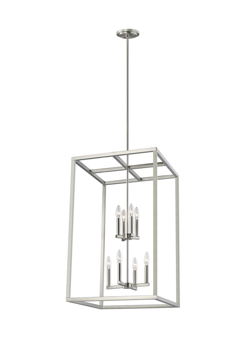 Generation Lighting 5134508-962 Eight Light Hall / Foyer Pendant, Brushed Nickel