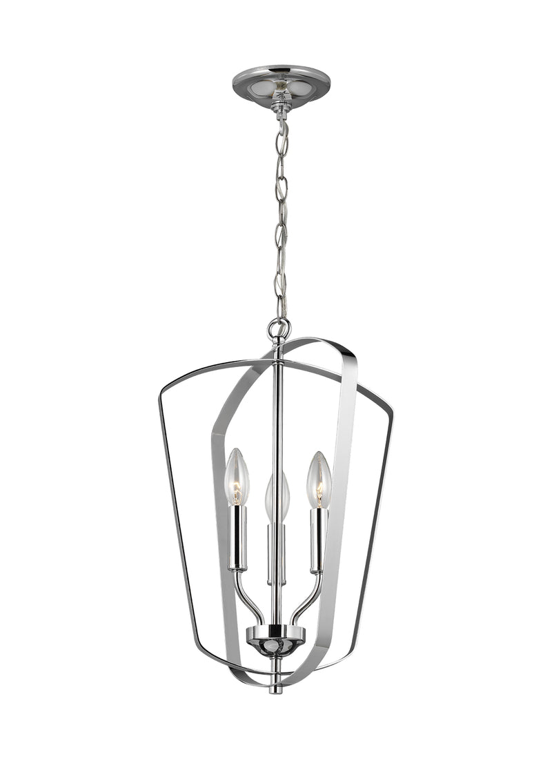 Generation Lighting 5134903-05 Three Light Hall / Foyer Pendant, Chrome