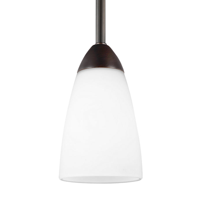 Generation Lighting 6120201-710 One Light Mini-Pendant, Bronze