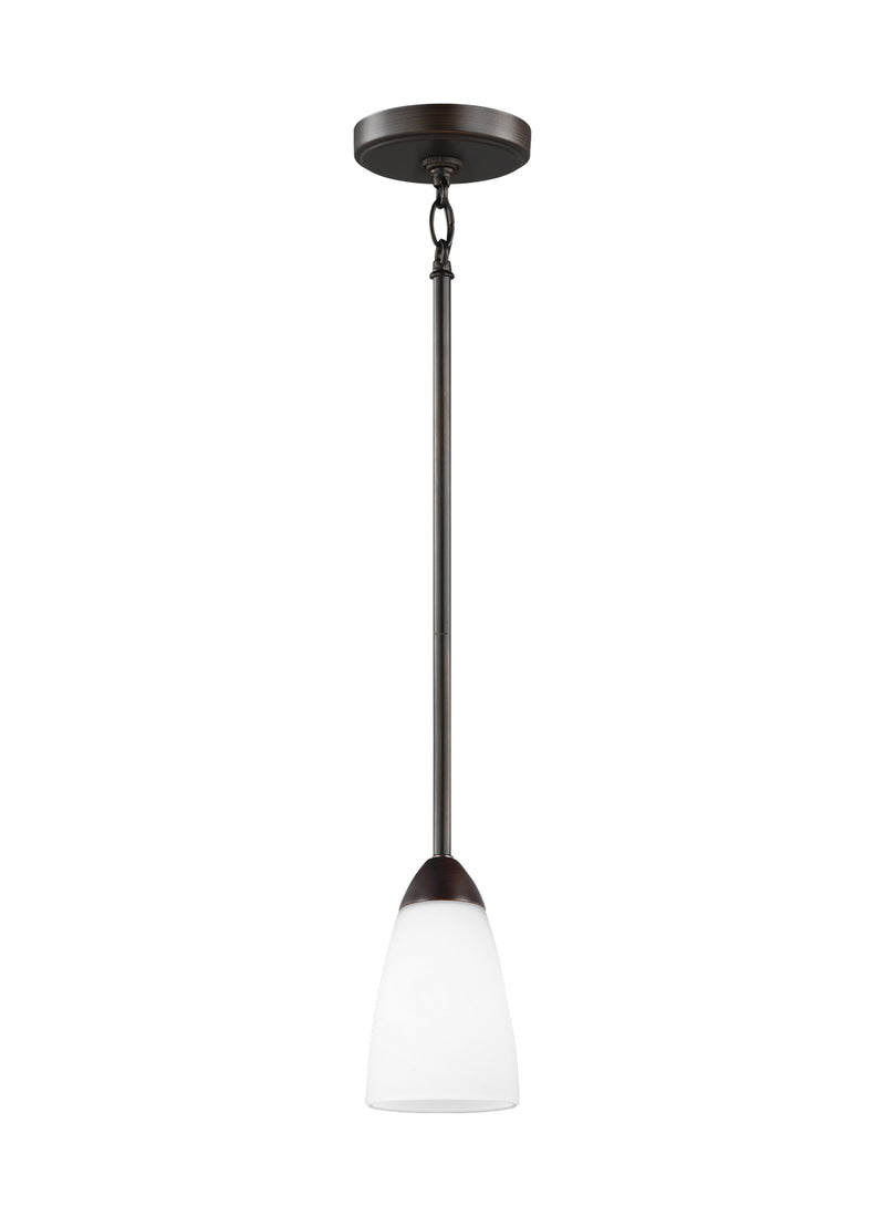 Generation Lighting 6120201EN3-710 One Light Mini-Pendant, Bronze