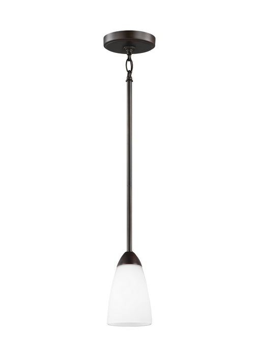 Generation Lighting 6120201EN3-710 One Light Mini-Pendant, Bronze