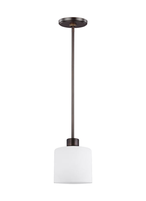 Generation Lighting 6128801-710 One Light Mini-Pendant, Bronze