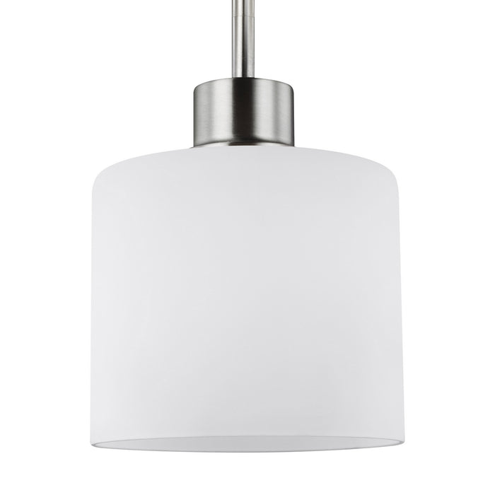 Generation Lighting 6128801-962 One Light Mini-Pendant, Brushed Nickel