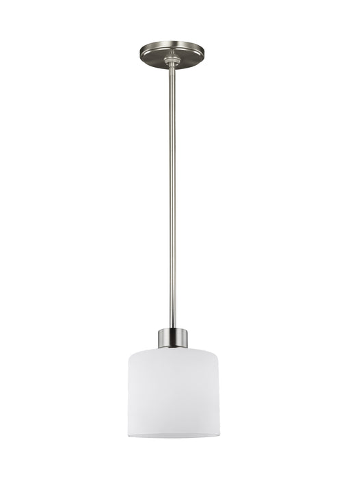 Generation Lighting 6128801-962 One Light Mini-Pendant, Brushed Nickel
