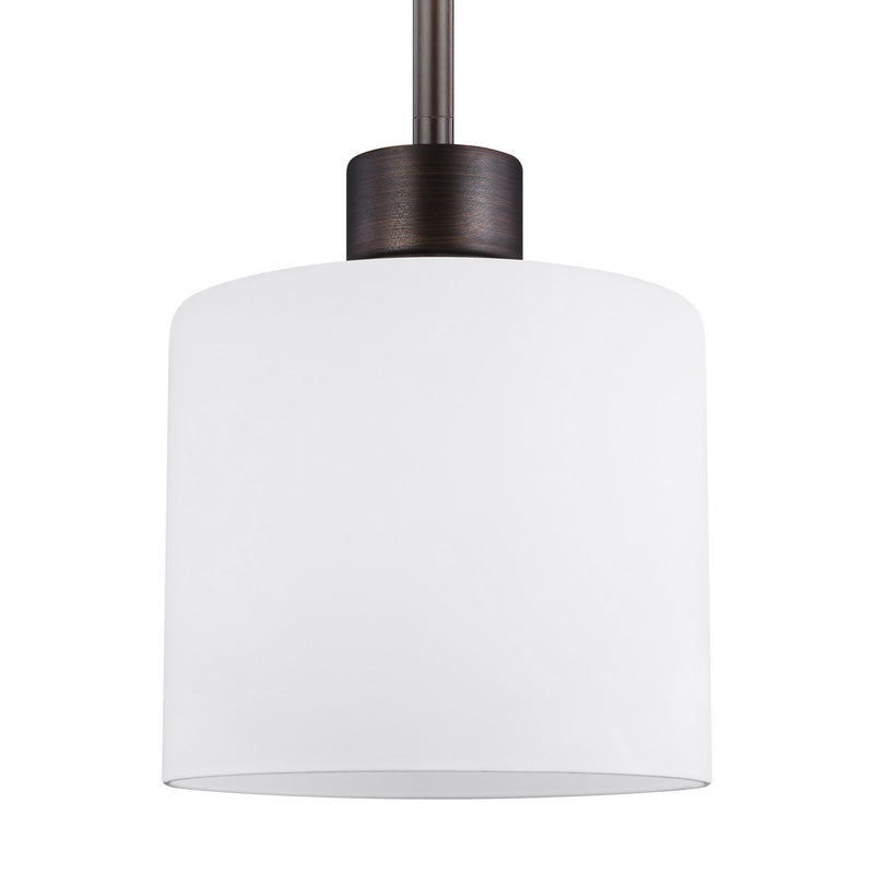Generation Lighting 6128801EN3-710 One Light Mini-Pendant, Bronze