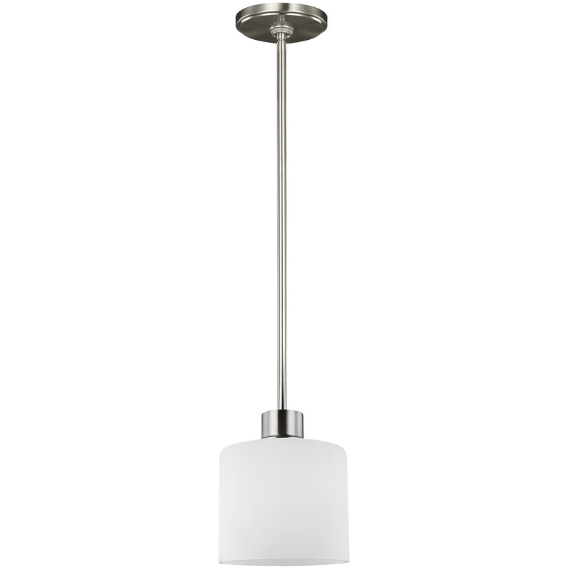 Generation Lighting 6128801EN3-962 One Light Mini-Pendant, Brushed Nickel