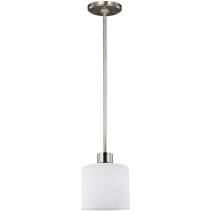 Generation Lighting 6128801EN3-962 One Light Mini-Pendant, Brushed Nickel