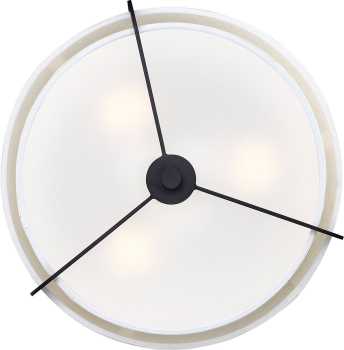 Nuvo Lighting 60-6545 Three Light Semi Flush Mount, Aged Bronze