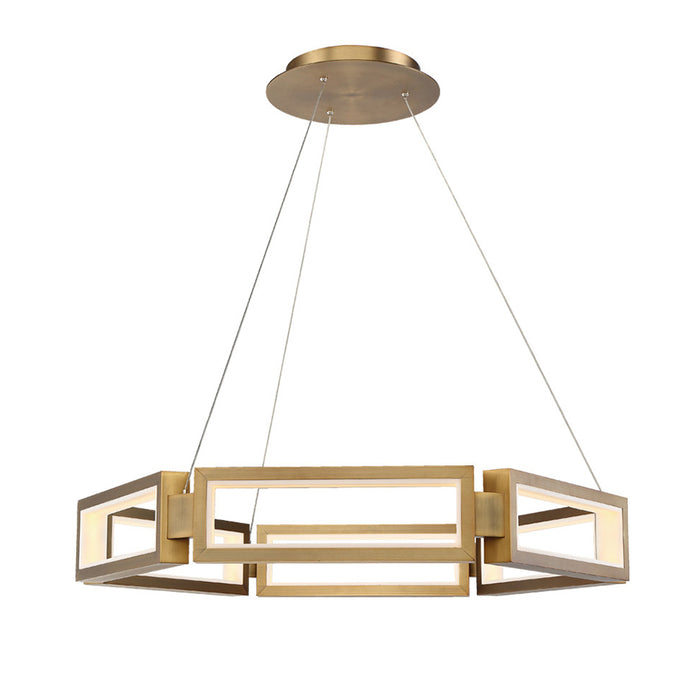 Modern Forms PD-50835-AB LED Chandelier, Aged Brass