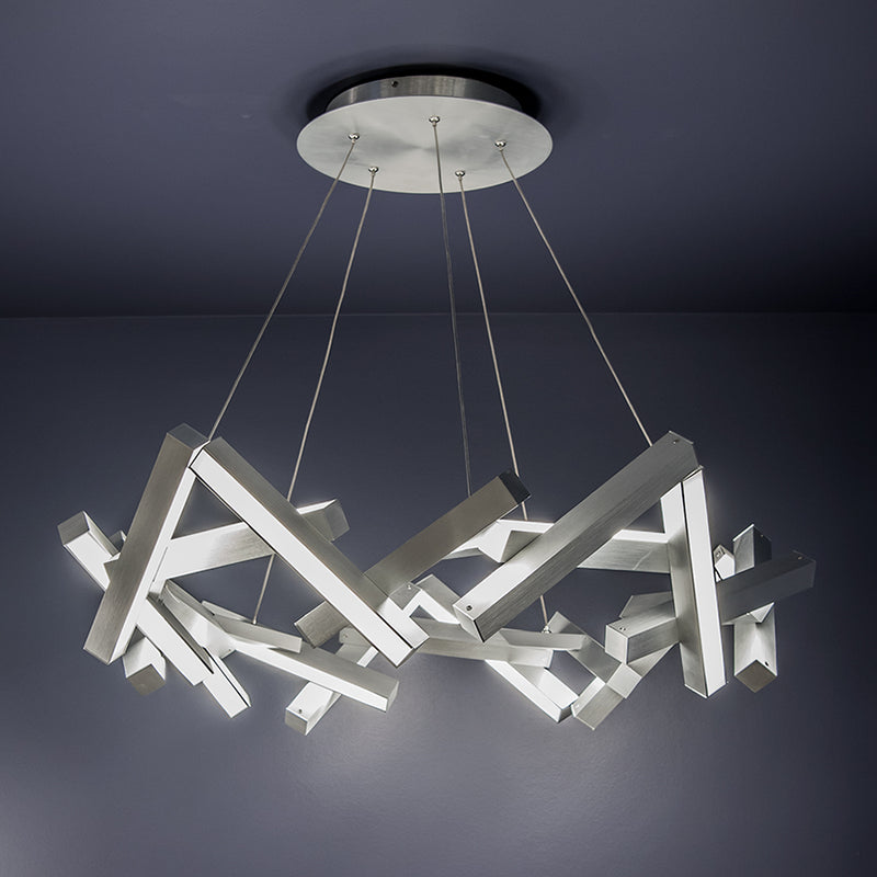 Modern Forms PD-64834-AL LED Chandelier, Brushed Aluminum