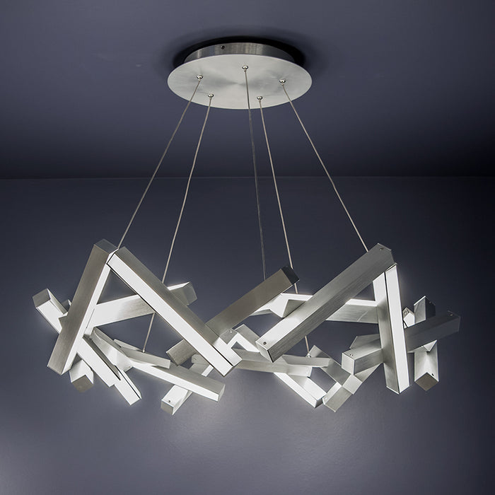 Modern Forms PD-64834-AL LED Chandelier, Brushed Aluminum