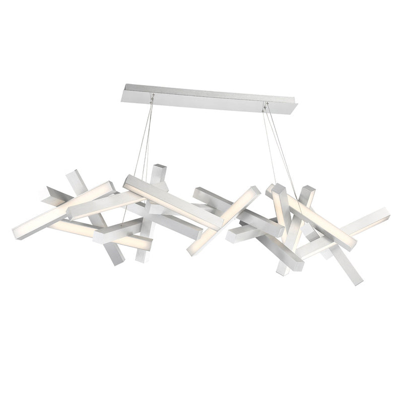 Modern Forms PD-64872-AL LED Linear Pendant, Brushed Aluminum