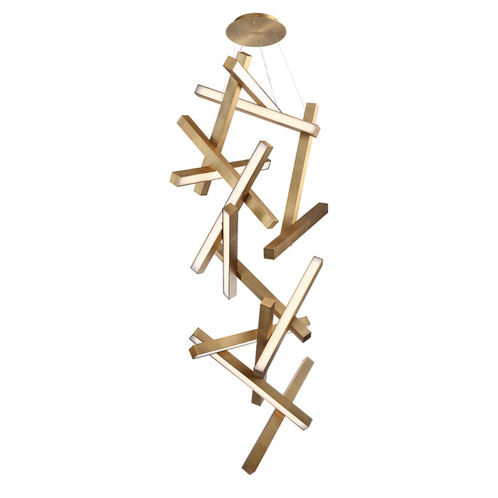 Modern Forms PD-64875-AB LED Chandelier, Aged Brass
