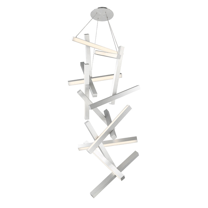Modern Forms PD-64875-AL LED Chandelier, Brushed Aluminum