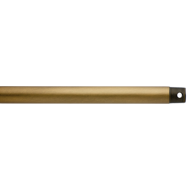 Kichler 360001NBR Fan Down Rod, Natural Brass