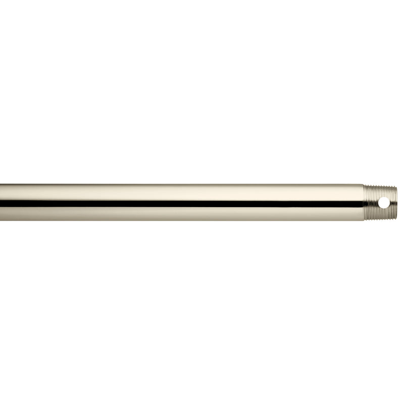 Kichler 360003PN Fan Down Rod, Polished Nickel