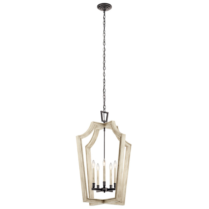 Kichler 44262AVI Five Light Chandelier, Anvil Iron
