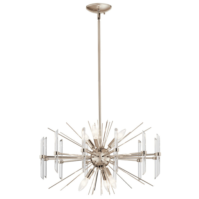 Kichler 44275PN Six Light Chandelier, Polished Nickel (Open Box - Final Sale)