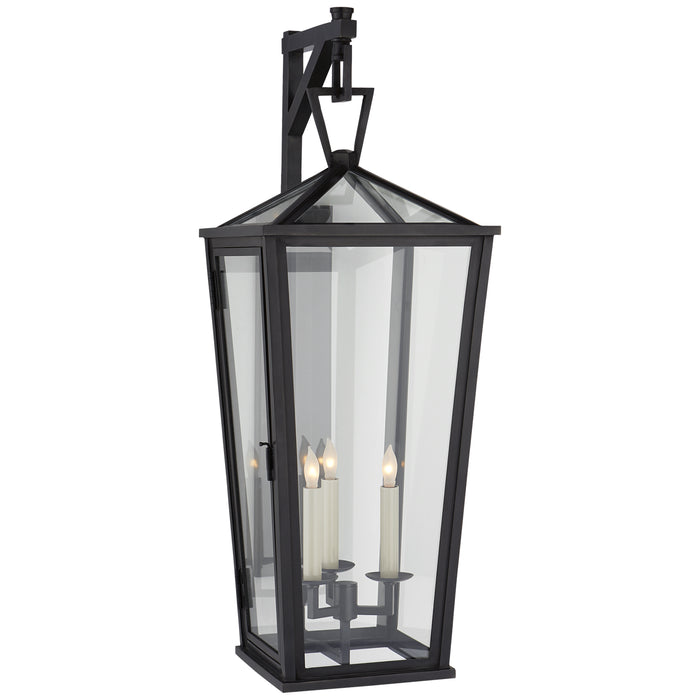 Visual Comfort Signature CHO 2789BZ-CG Three Light Wall Lantern, Bronze