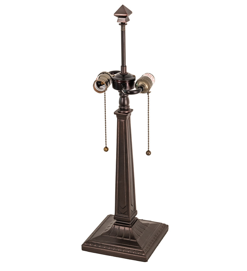 Meyda Tiffany 16108 Two Light Table Lamp, Mahogany Bronze