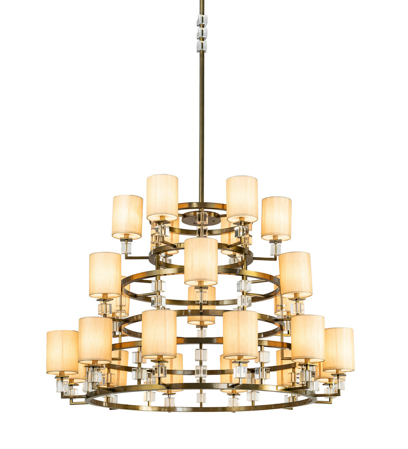 Meyda Tiffany 190159 LED Chandelier, Brass Powder Coat