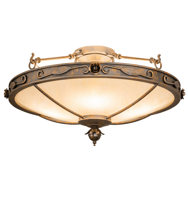 Meyda Tiffany 204049 Four Light Flushmount, French Bronze