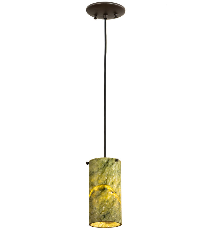 Meyda Tiffany 210029 One Light Mini Pendant, Black Metal