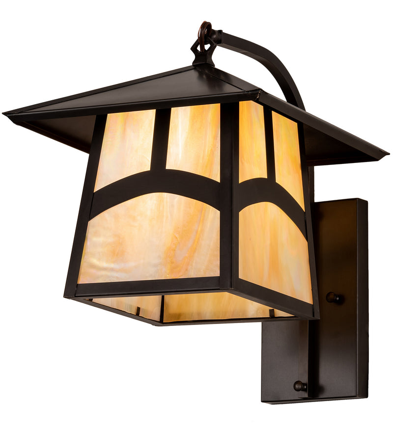 Meyda Tiffany 54508 One Light Wall Sconce, Craftsman Brown