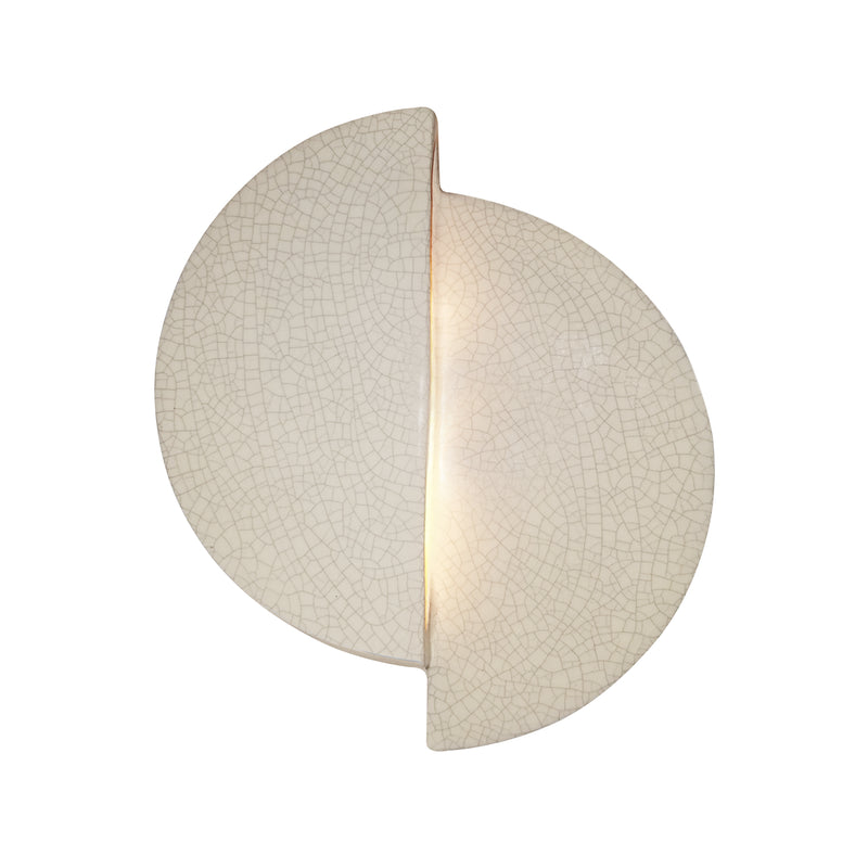 Justice Designs CER-5675-CRK LED Wall Sconce, White Crackle