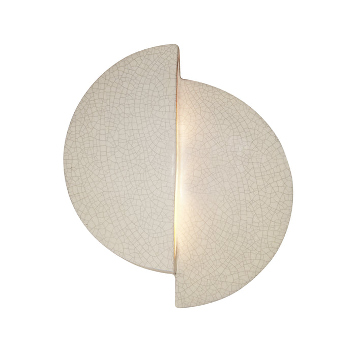 Justice Designs CER-5675-CRK LED Wall Sconce, White Crackle