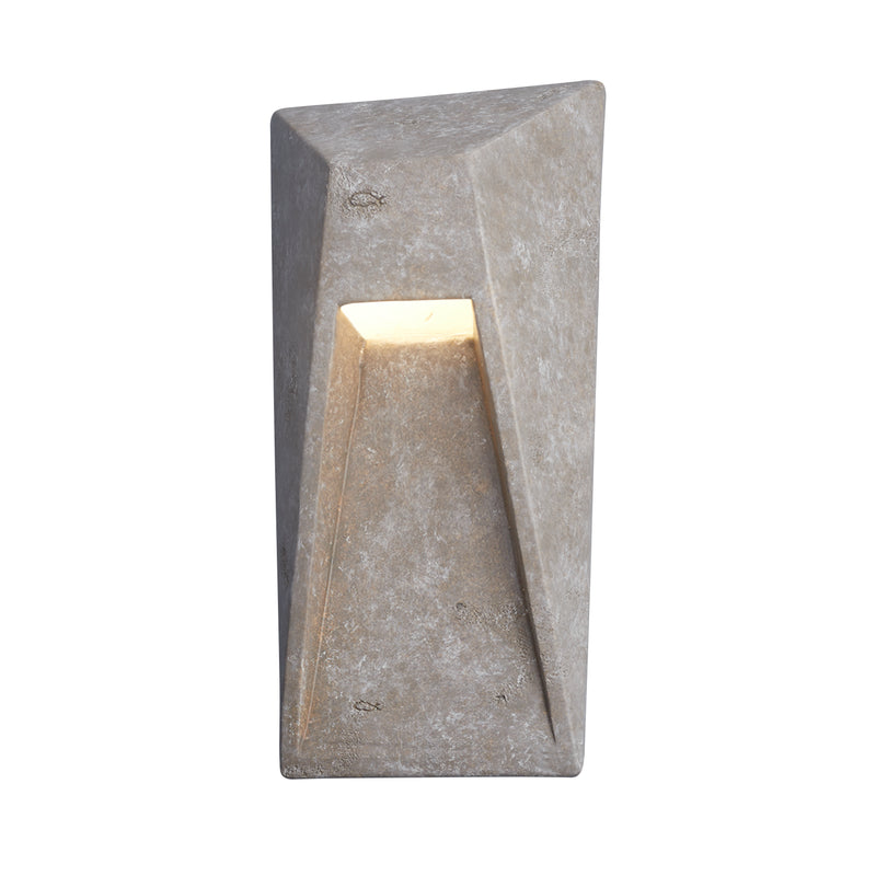 Justice Designs CER-5680-TRAM LED Wall Sconce, Mocha Travertine