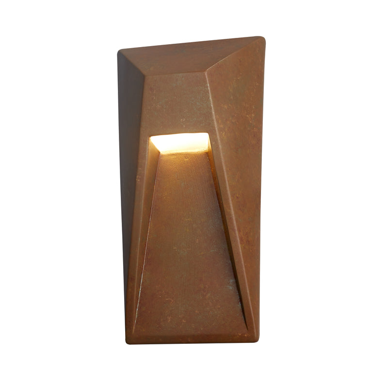 Justice Designs CER-5680W-PATR LED Wall Sconce, Rust Patina