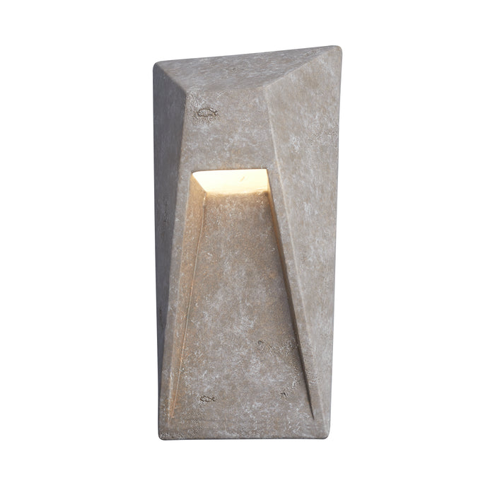 Justice Designs CER-5680W-TRAM LED Wall Sconce, Mocha Travertine