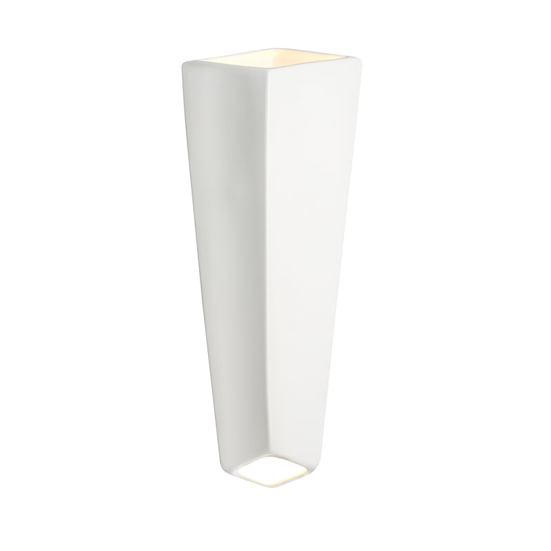 Justice Designs CER-5825-WHT LED Wall Sconce, Gloss White