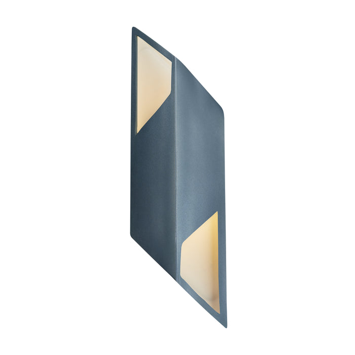 Justice Designs CER-5845-MDMT LED Wall Sconce, Midnight Sky w/ Matte White