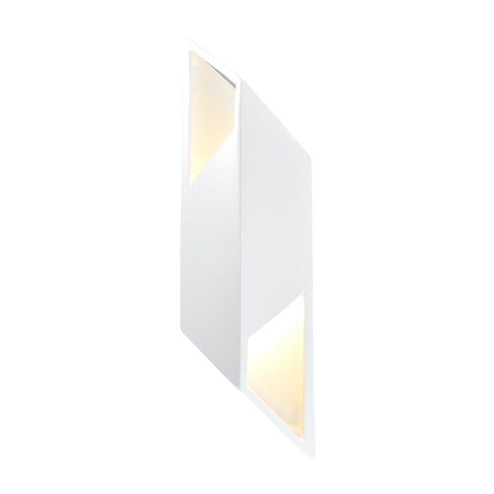 Justice Designs CER-5845-WTWT LED Wall Sconce, Gloss White