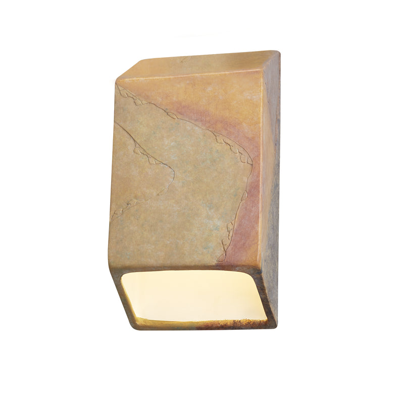 Justice Designs CER-5860-SLHY LED Wall Sconce, Harvest Yellow Slate