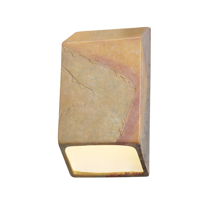 Justice Designs CER-5860W-SLHY LED Wall Sconce, Harvest Yellow Slate