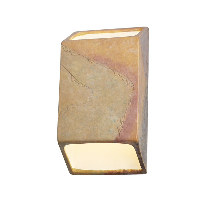 Justice Designs CER-5865-SLHY LED Wall Sconce, Harvest Yellow Slate