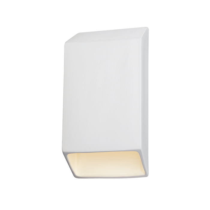 Justice Designs CER-5870-WTWT LED Wall Sconce, Gloss White