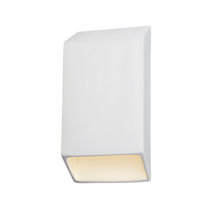 Justice Designs CER-5870W-WTWT LED Wall Sconce, Gloss White