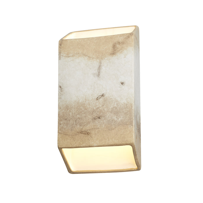 Justice Designs CER-5875-TRAG LED Wall Sconce, Greco Travertine