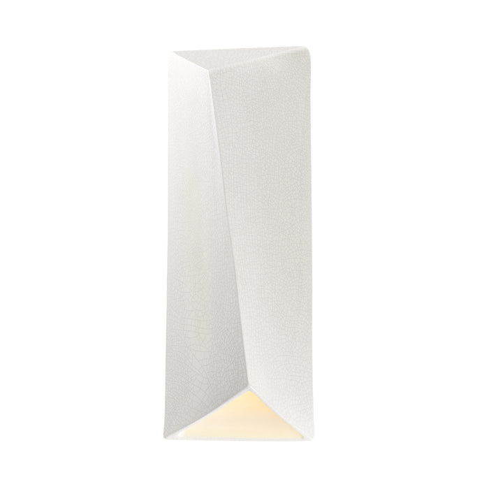 Justice Designs CER-5890W-CRNI LED Wall Sconce, White Crackle w/ Ink w/ White Crackle w/ No Ink