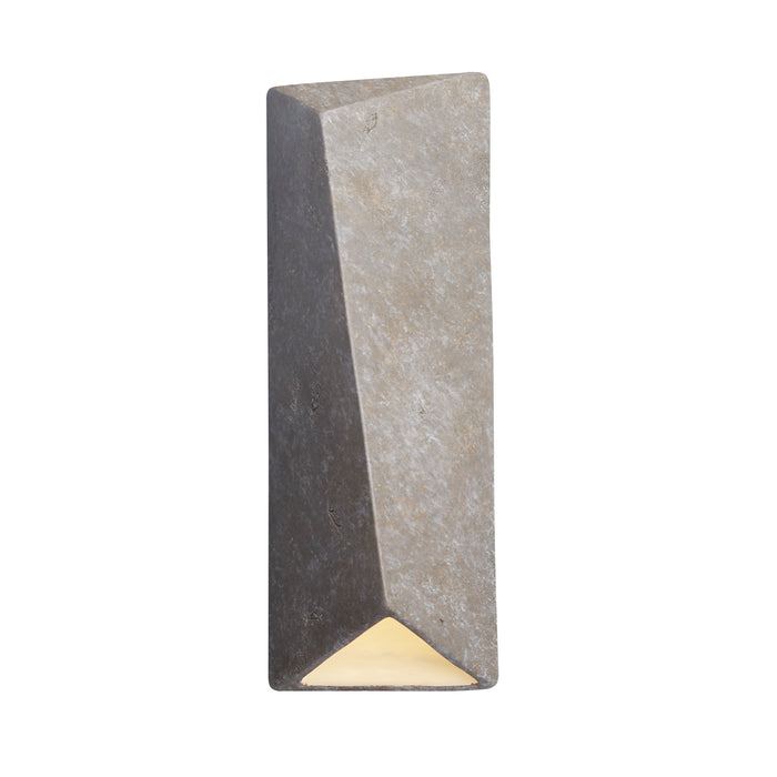 Justice Designs CER-5890W-TRAM LED Wall Sconce, Mocha Travertine