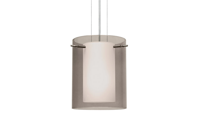 Besa 1KG-S00607-LED-SN One Light Pendant, Satin Nickel